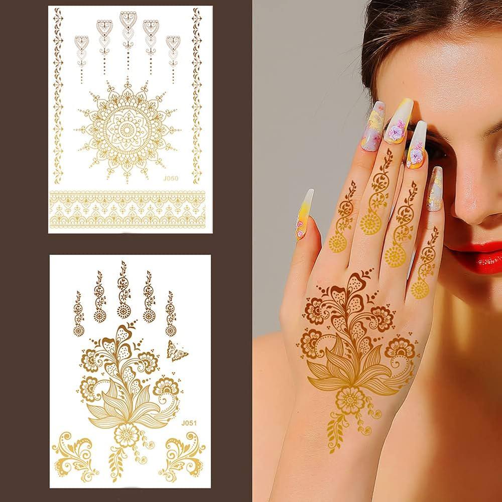 Gold Heena Stickers